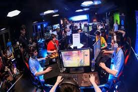 职业电竞比赛现场选手使用专业电竞椅